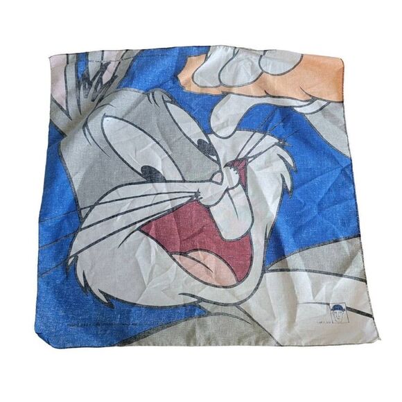Vintage Looney Tunes Bugs Bunny Bandaroos 1996 Handkerchief Bandana Scarf - Picture 7 of 7